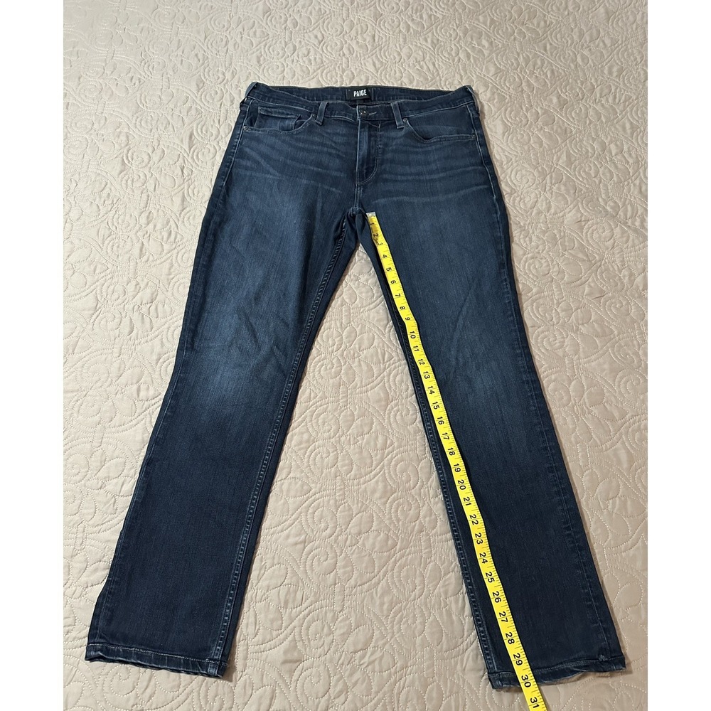 Paige Men's Lennox Jeans Size 33x30" Dark Wash EUC